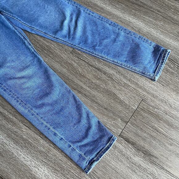American Eagle Stretch Mom Jeans Classic Blue High Rise Tapered Ankle Length 0 - Picture 12 of 16